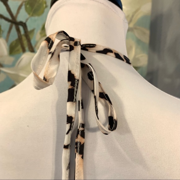 Leopard Backless Ruffle Tiers Halter - Picture 6 of 13